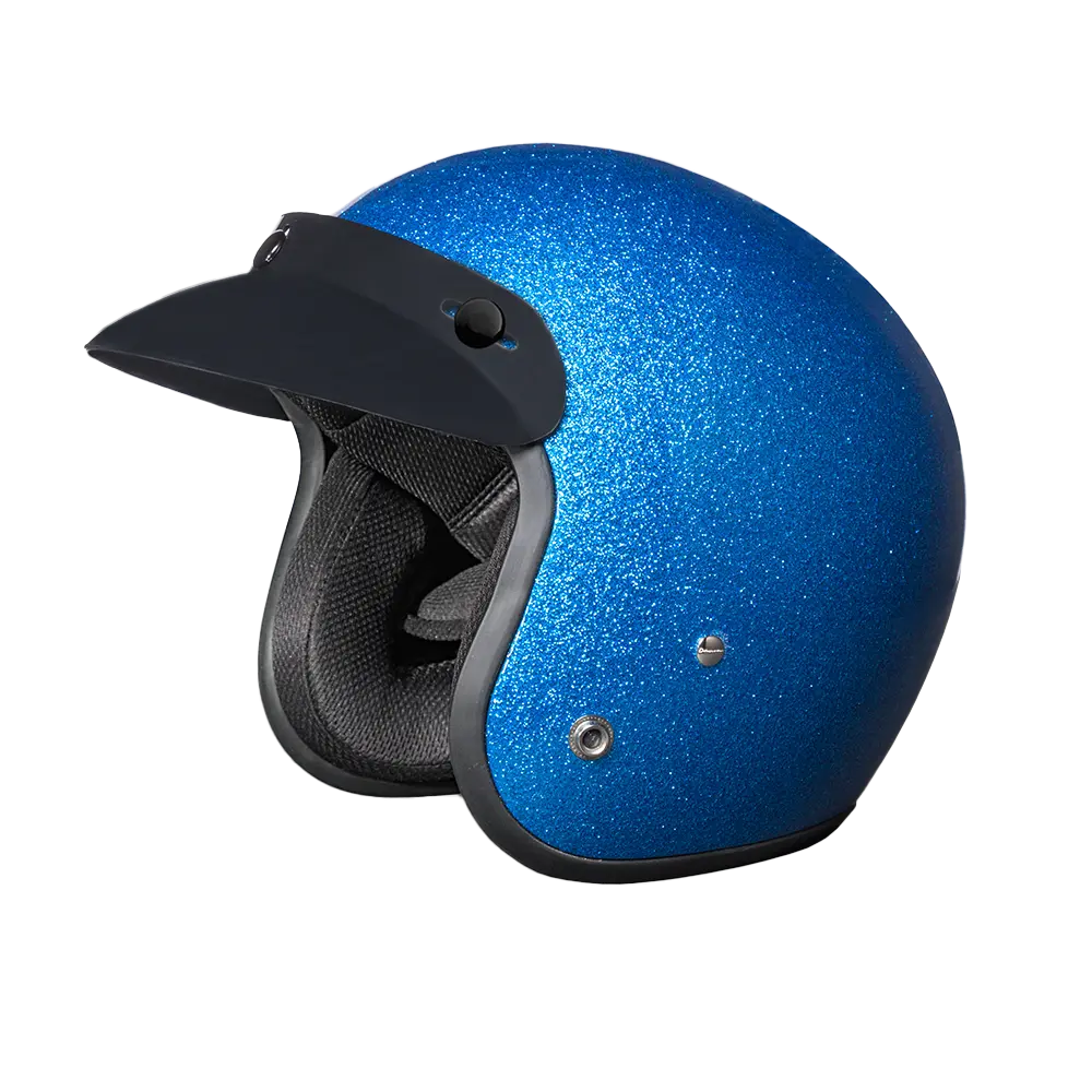 D.O.T. Daytona Cruiser- Blue Metal Flake Daytona Helmets