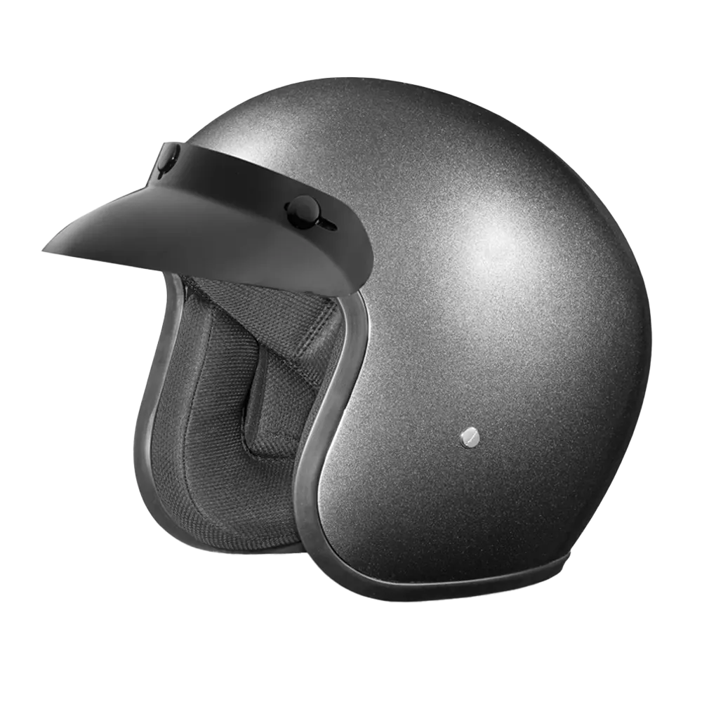 D.O.T. Daytona Cruiser- Gun Metal Grey Metallic Daytona Helmets