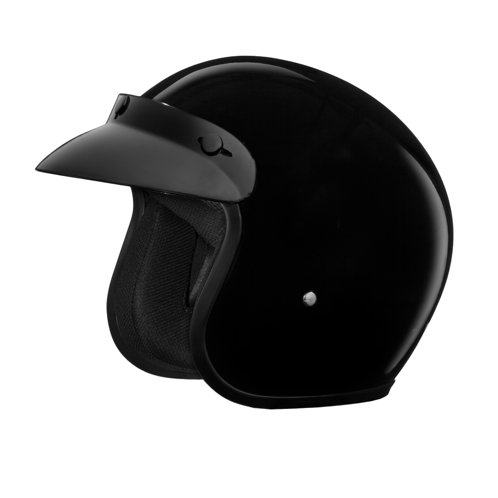 D.O.T. Daytona Cruiser Jr.- Hi-Gloss Black Daytona Helmets