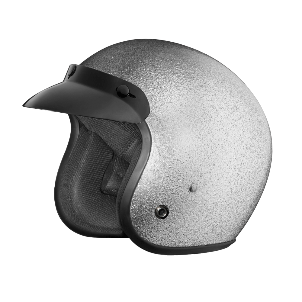 D.O.T. Daytona Cruiser- Silver Metal Flake Daytona Helmets