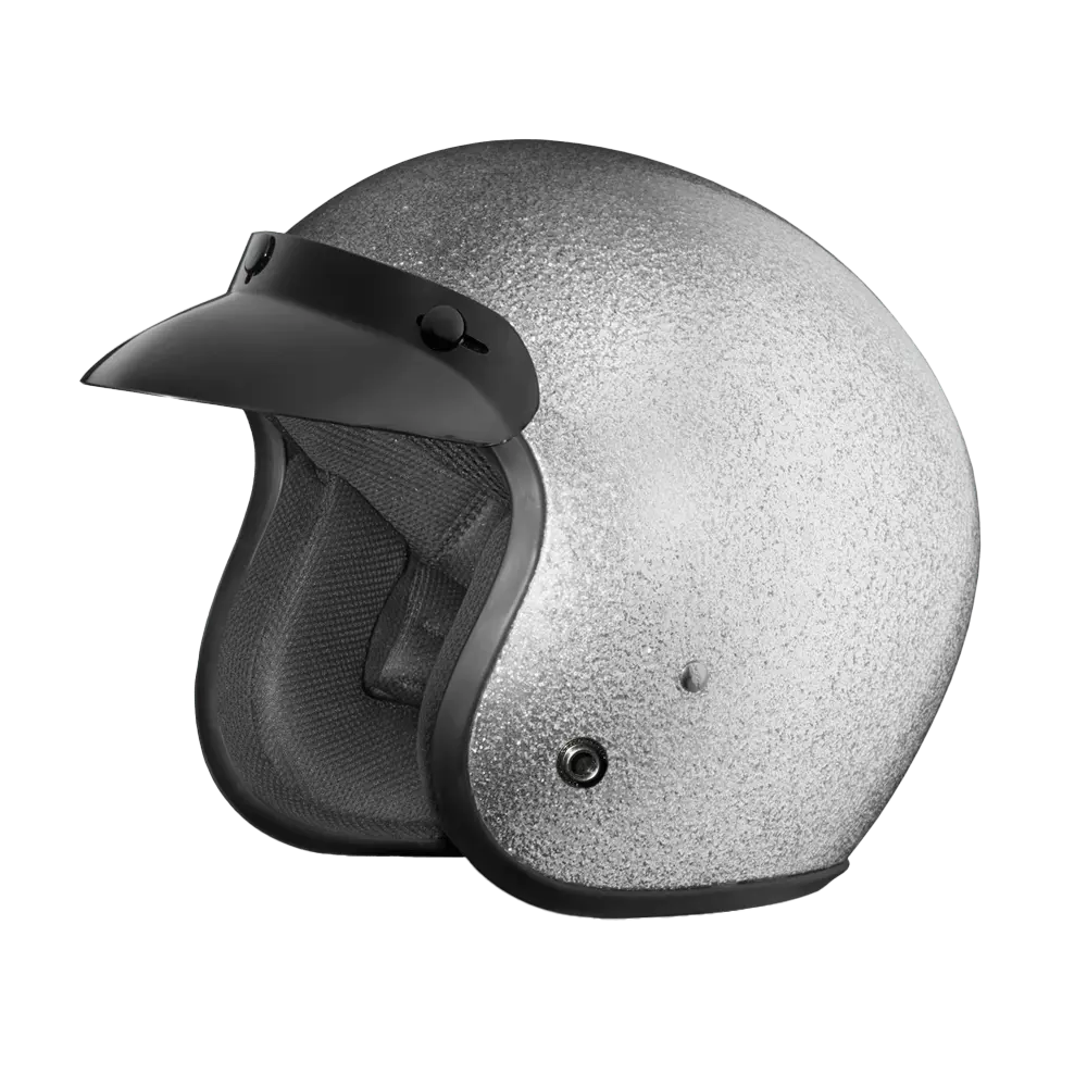 D.O.T. Daytona Cruiser- Silver Metal Flake Daytona Helmets