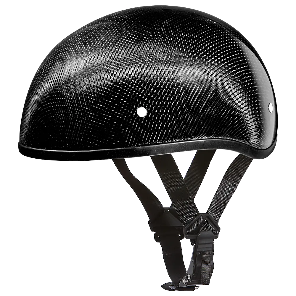 D.O.T. Daytona Skull Cap W/O Visor- Grey Carbon Fiber Daytona Helmets