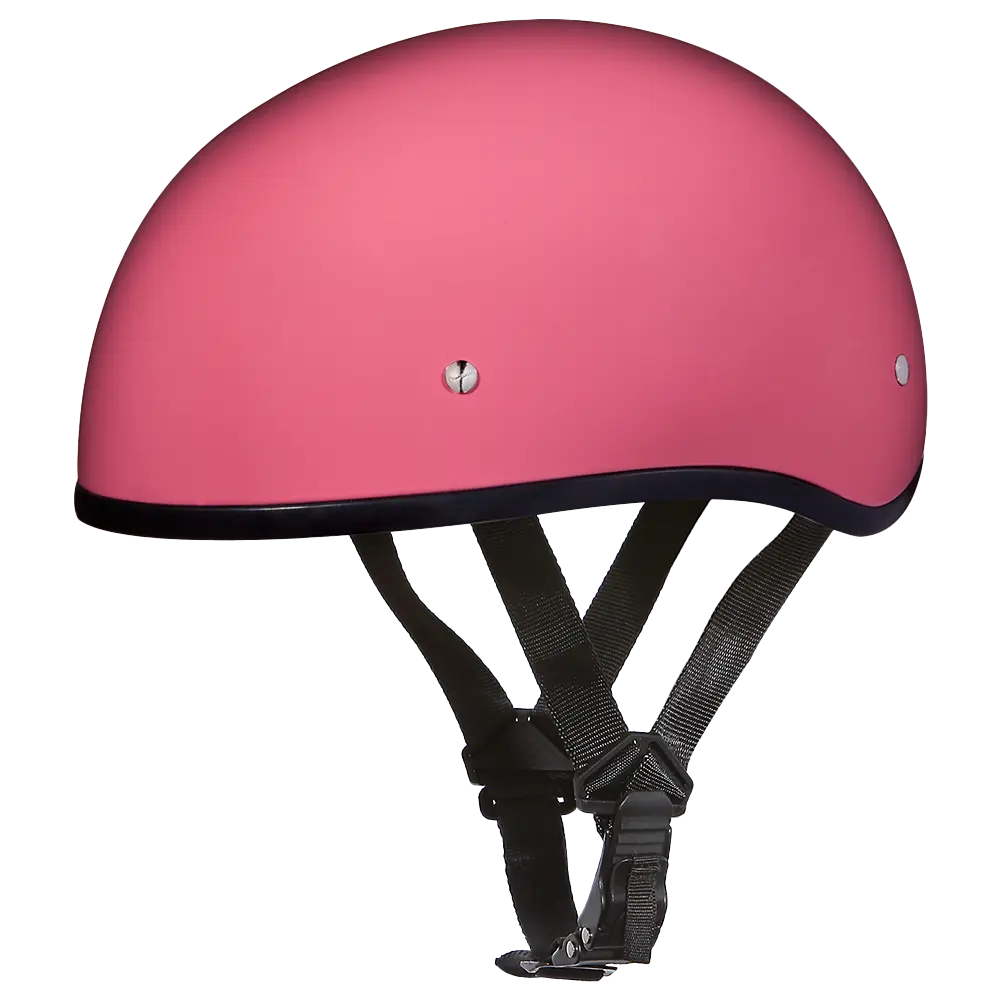 DOT Approved Daytona Skull Cap Half Shell Motorcycle Helmet - Beanie Style for Motorcycles, Cruisers, Scooters, and Mopeds W/O Visor- Hi-Gloss Pink Daytona Helmets