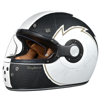 DOT Daytona Retro Full Face Motorcycle Helmet: Vintage Style for Men, Women, & Youth - W/ Blitz