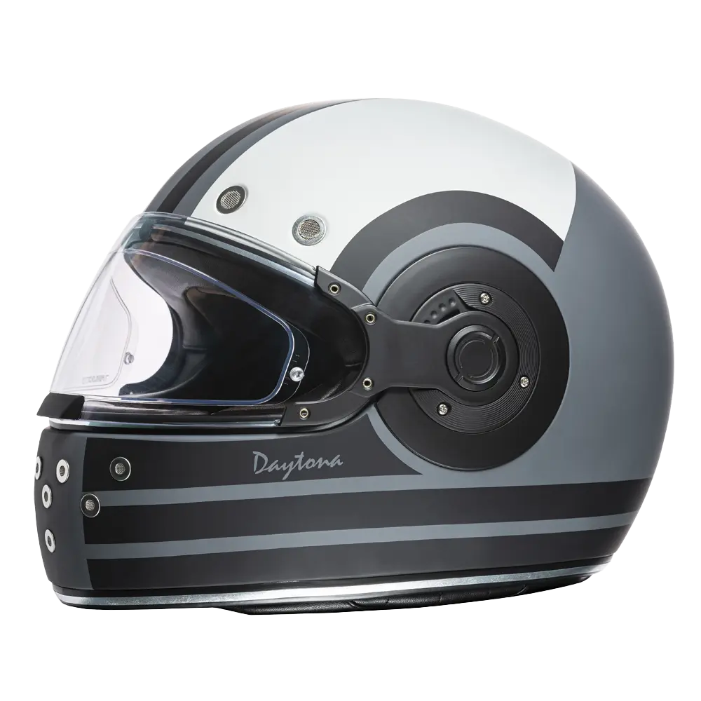DOT Daytona Retro Full Face Motorcycle Helmet: Vintage Style for Men, Women, & Youth - W/ Racer Daytona Helmets