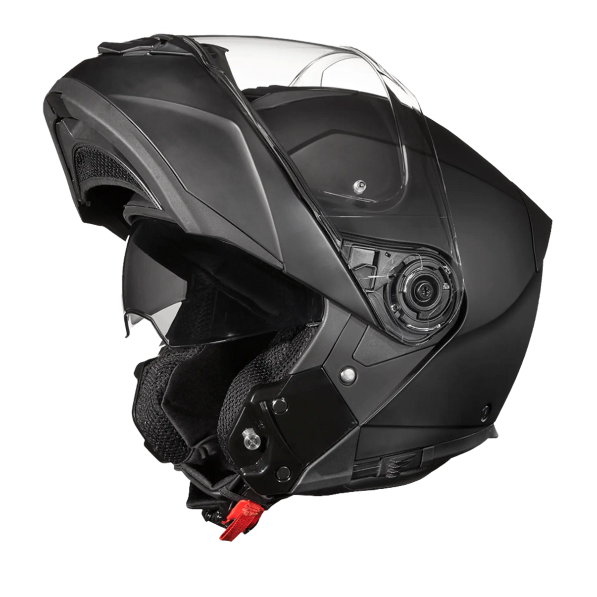Daytona Glide Modular Motorcycle Helmet - DOT Approved, Bluetooth Ready, Dual Visor, Men/Women/Youth - Dull Black Daytona Helmets