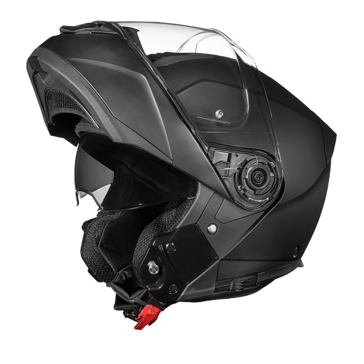 Daytona Glide Modular Motorcycle Helmet - DOT Approved, Bluetooth Ready, Dual Visor, Men/Women/Youth - Dull Black Daytona Helmets