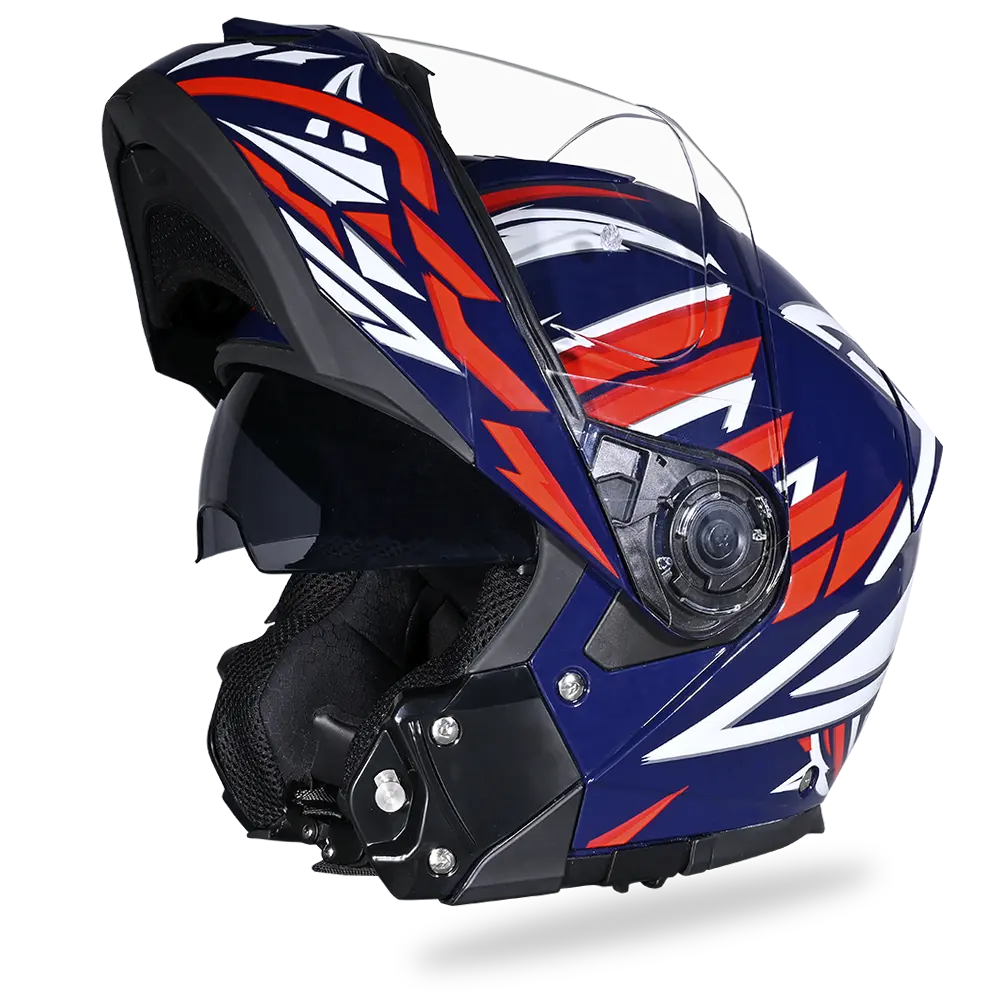 Daytona Glide Modular Motorcycle Helmet - DOT Approved, Bluetooth Ready, Dual Visor, Men/Women/Youth - W/ Liberty Daytona Helmets