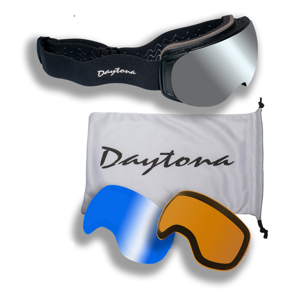 Daytona Snow Goggle Range (Includes 1 x Magnetic Frame, 3 x Magnetic Lens, 1 x Goggles Dust Cover) Daytona Helmets