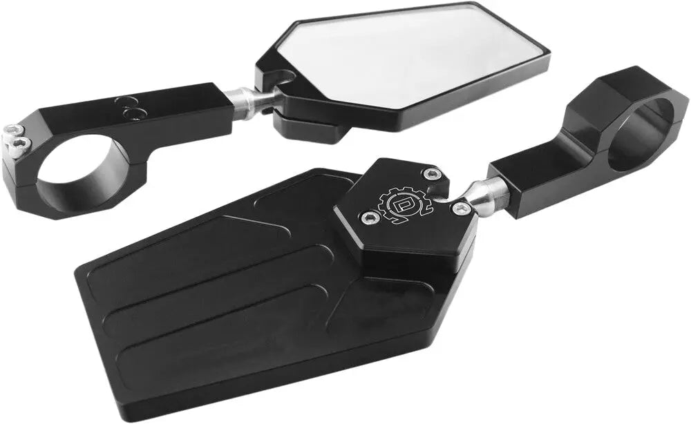 Deviant Race Parts Billet Side Mirrors 1.75" - Black - Pair Deviant Race Parts