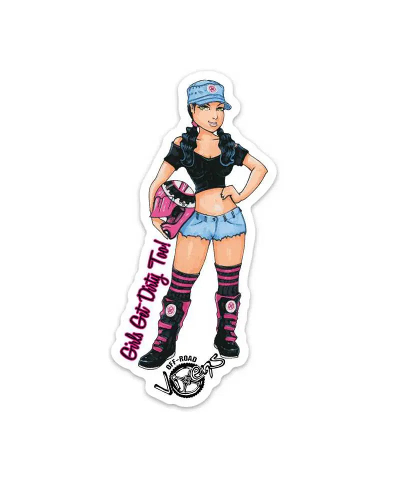 Dirt Girl Printed Decal OFF-ROAD VIXENS CLOTHING CO.