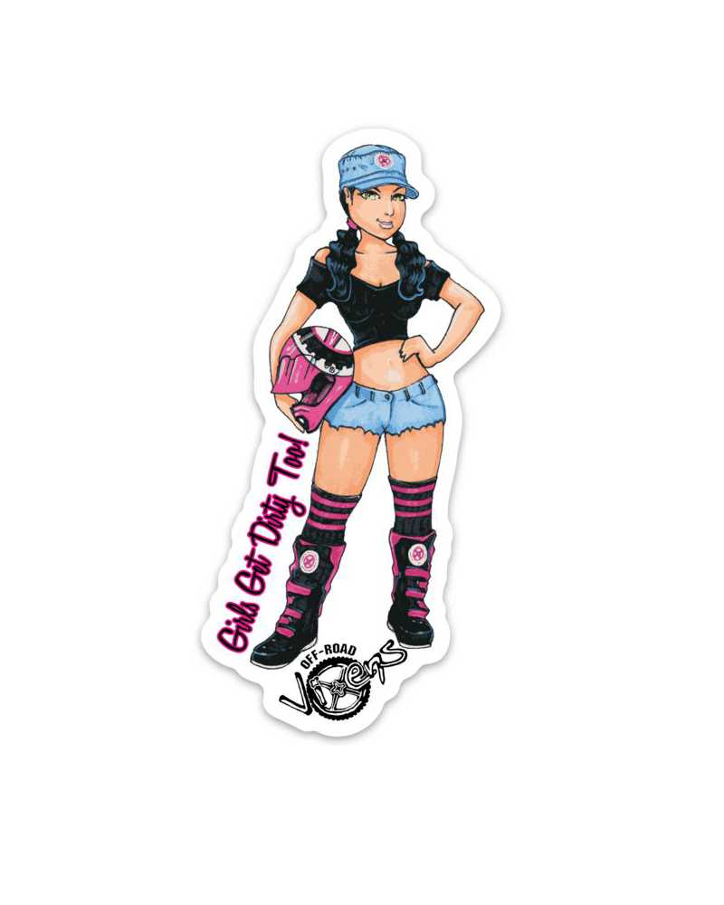 Dirt Girl Printed Decal OFF-ROAD VIXENS CLOTHING CO.