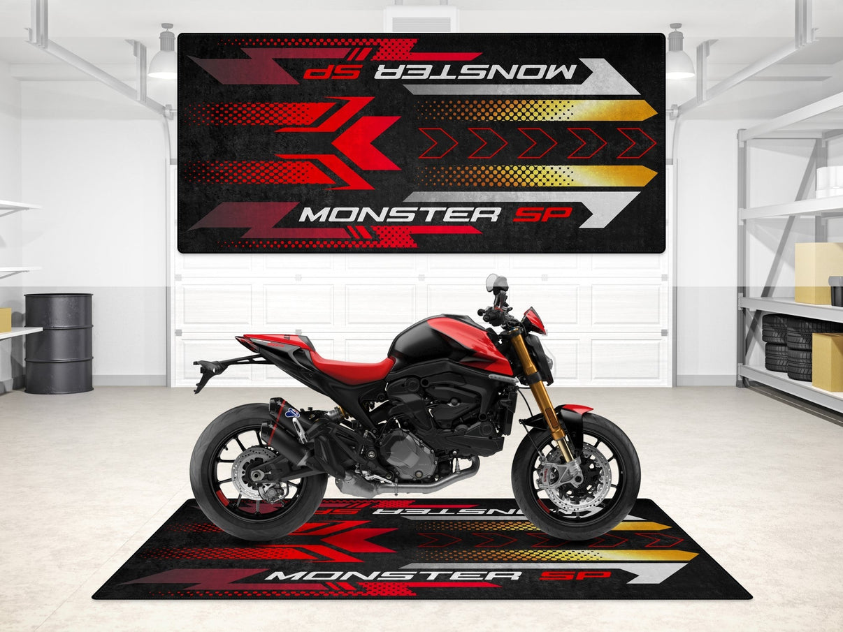 Designed Pit Mat for Ducati Monster SP Motorcycle - MM7196 MPM Motorcycle Mat