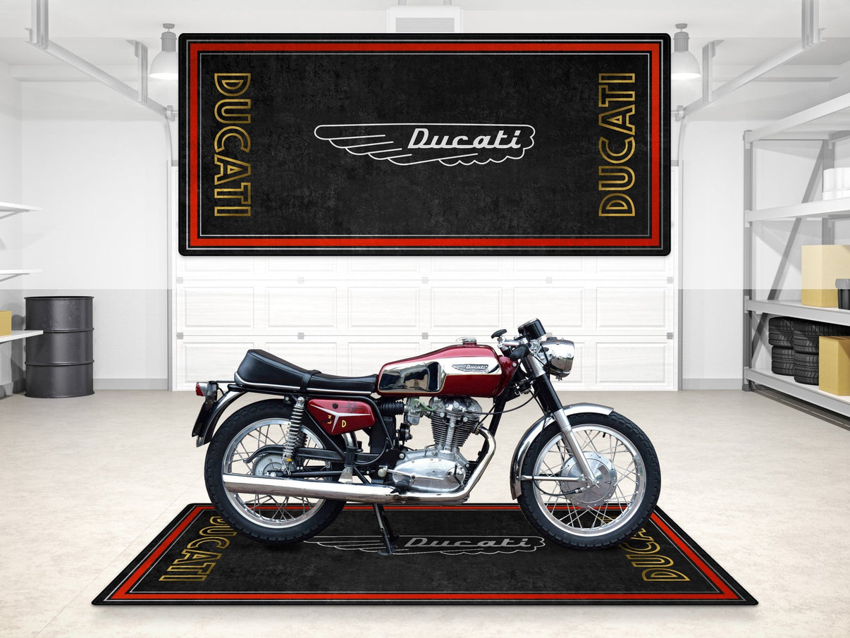 Designed Pit Mat for Ducati Classic Logo Motorcycle - MM7224 MPM Motorcycle Mat