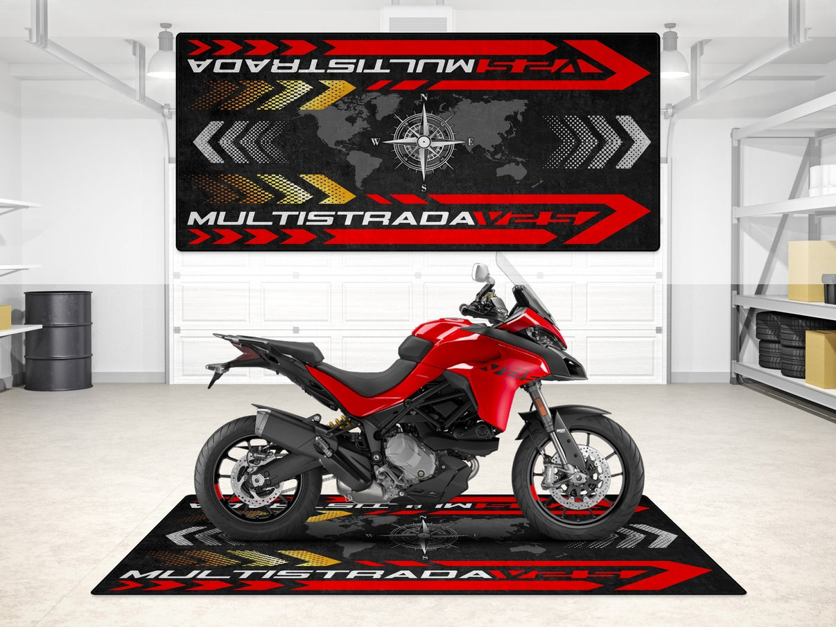 Designed Pit Mat for Ducati Multistrada V2 S Motorcycle - MM7163 MPM Motorcycle Mat