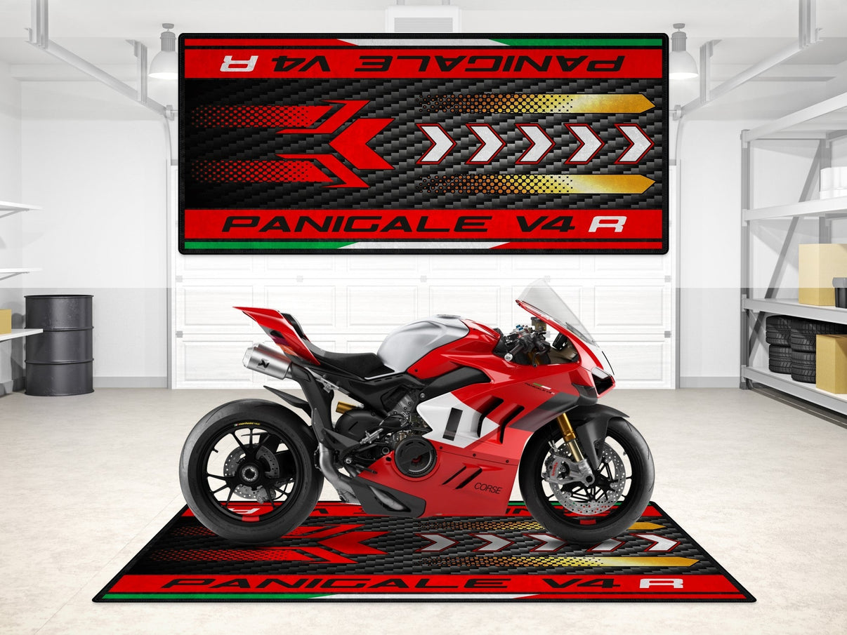 Designed Pit Mat for Ducati Panigale V4 R Motorcycle - MM7189 MPM Motorcycle Mat