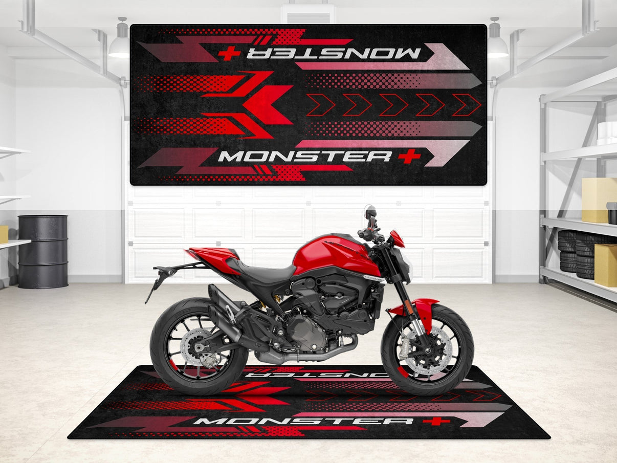 Designed Pit Mat for Ducati Monster + Plus Motorcycle - MM7195 MPM Motorcycle Mat