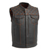 Downside Men's Motorcycle Leather Vest First Manufacturing Company