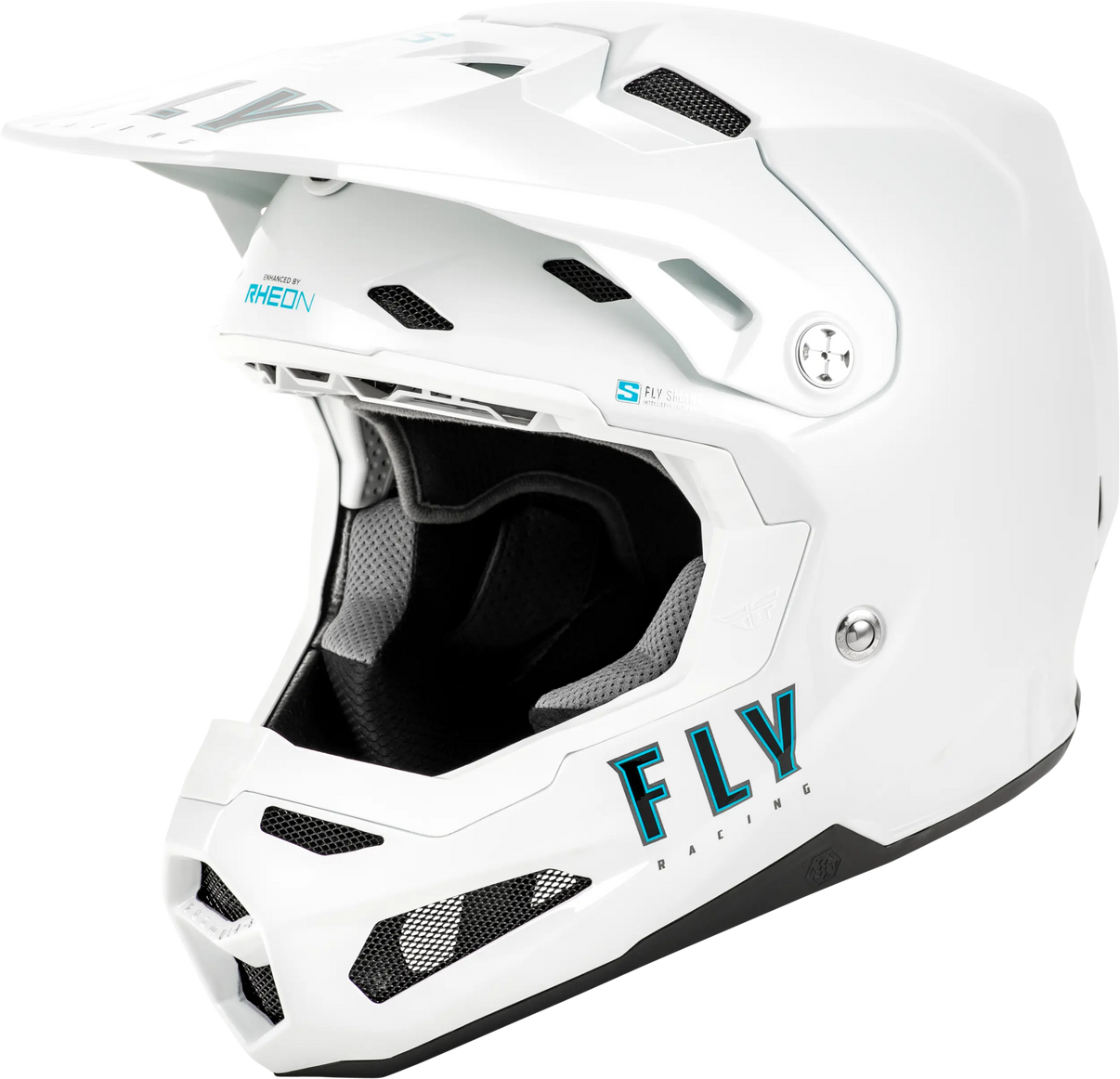 FLY RACING Formula S Carbon Solid White Helmet FLY RACING
