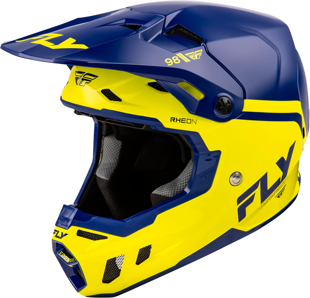 FLY RACING Youth Formula Cc Objective Navy/Yellow Helmet FLY RACING