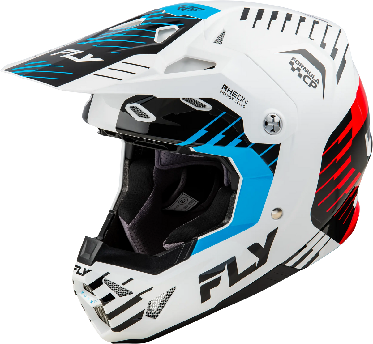 FLY RACING Youth Formula Cp Slice White/Red/Cyan Helmet FLY RACING