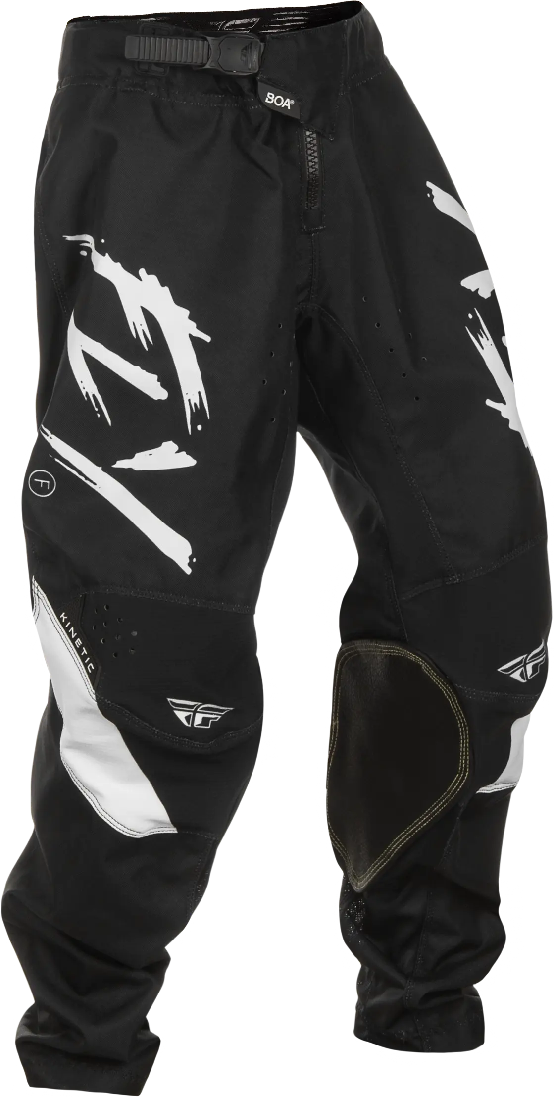 FLY RACING Youth Kinetic Stoke Black/White Pants FLY RACING