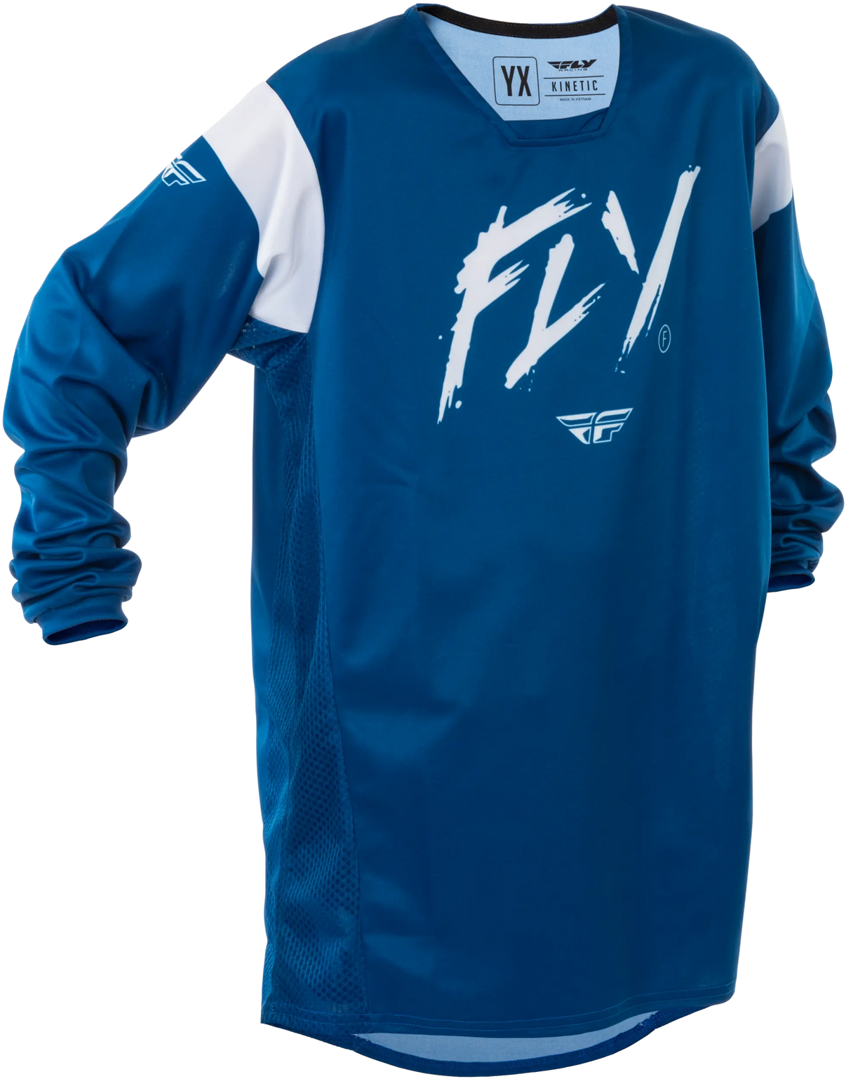 FLY RACING Youth Kinetic Stoke Navy/White Jersey FLY RACING