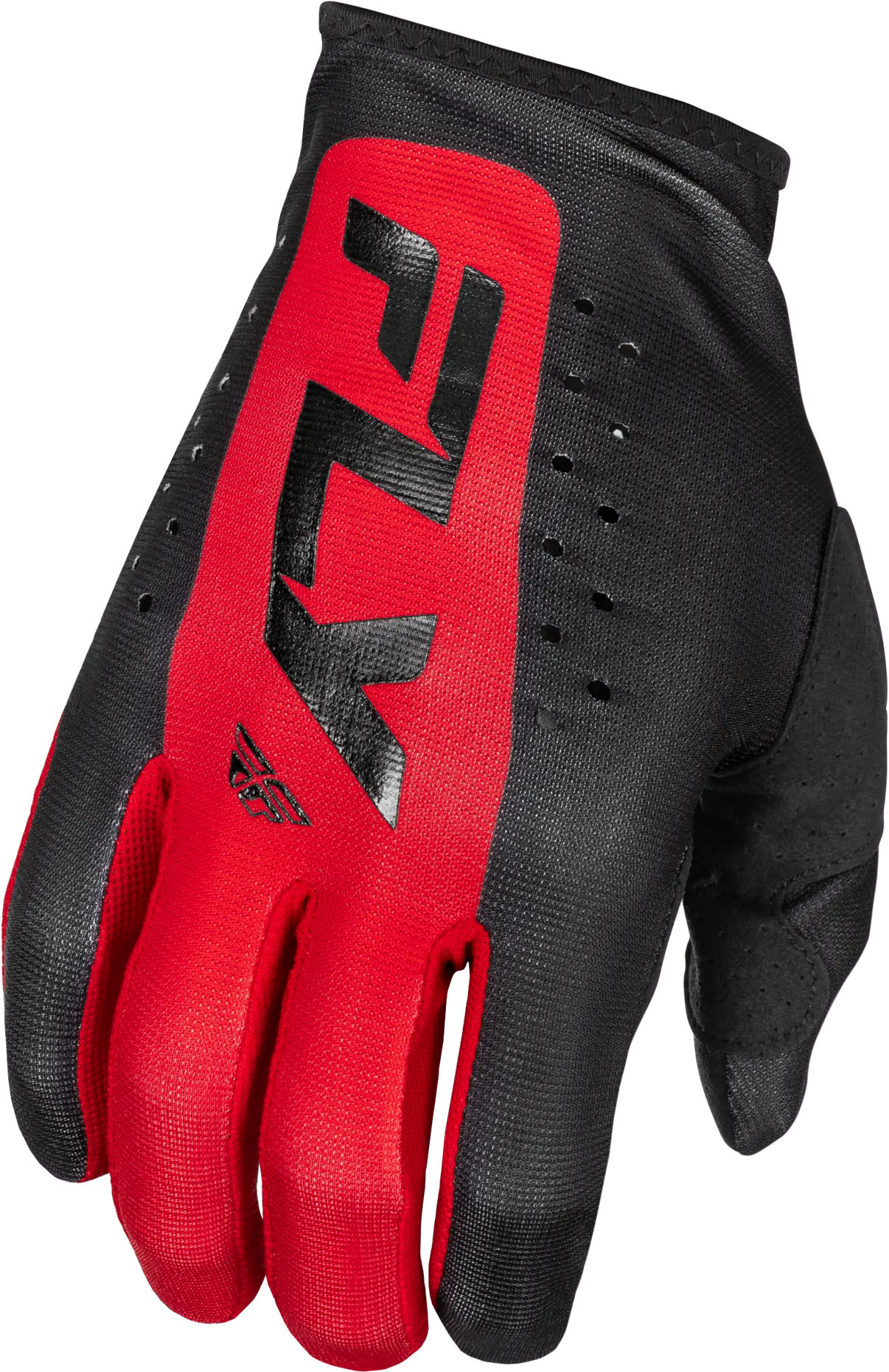 FLY RACING Youth Lite Black/Red Gloves FLY RACING