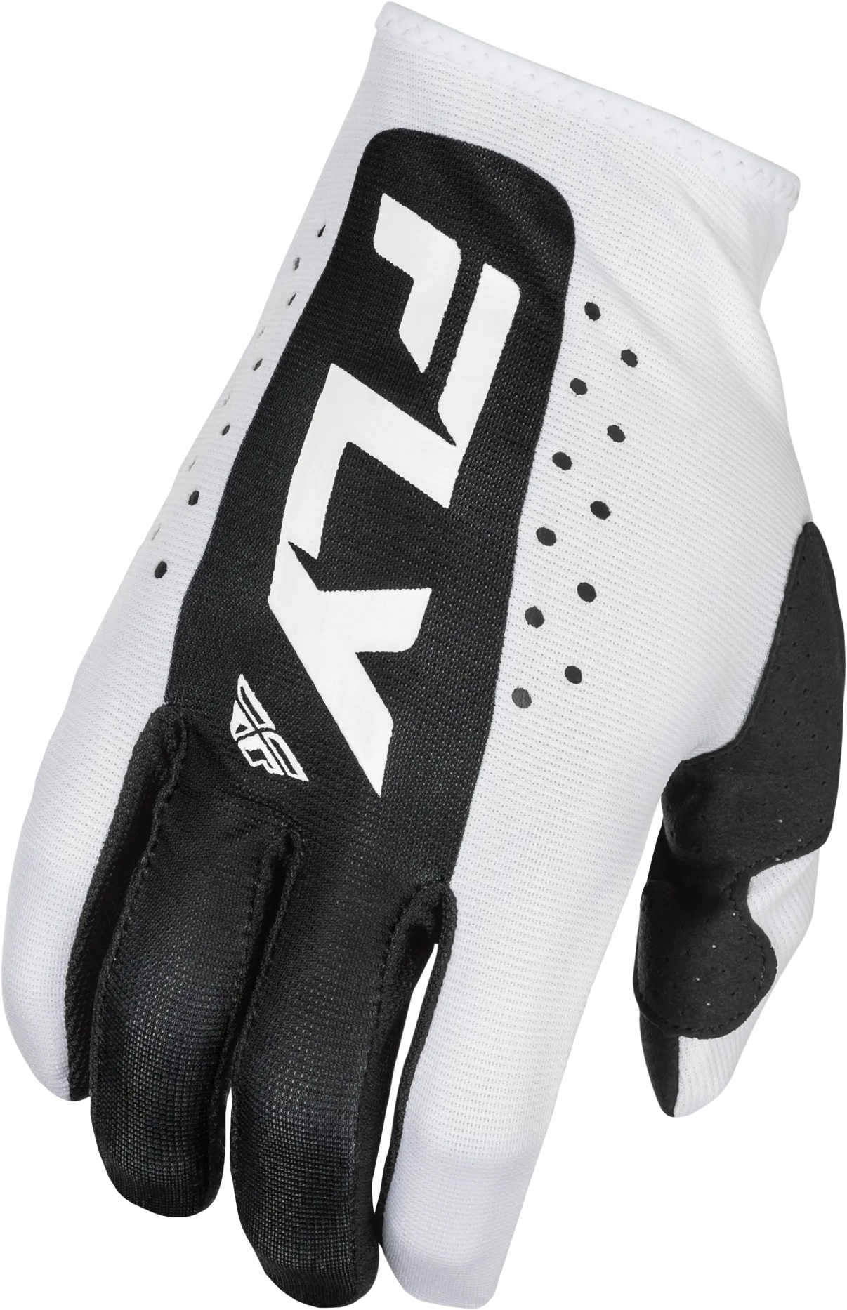 FLY RACING Youth Lite White/Black Gloves FLY RACING