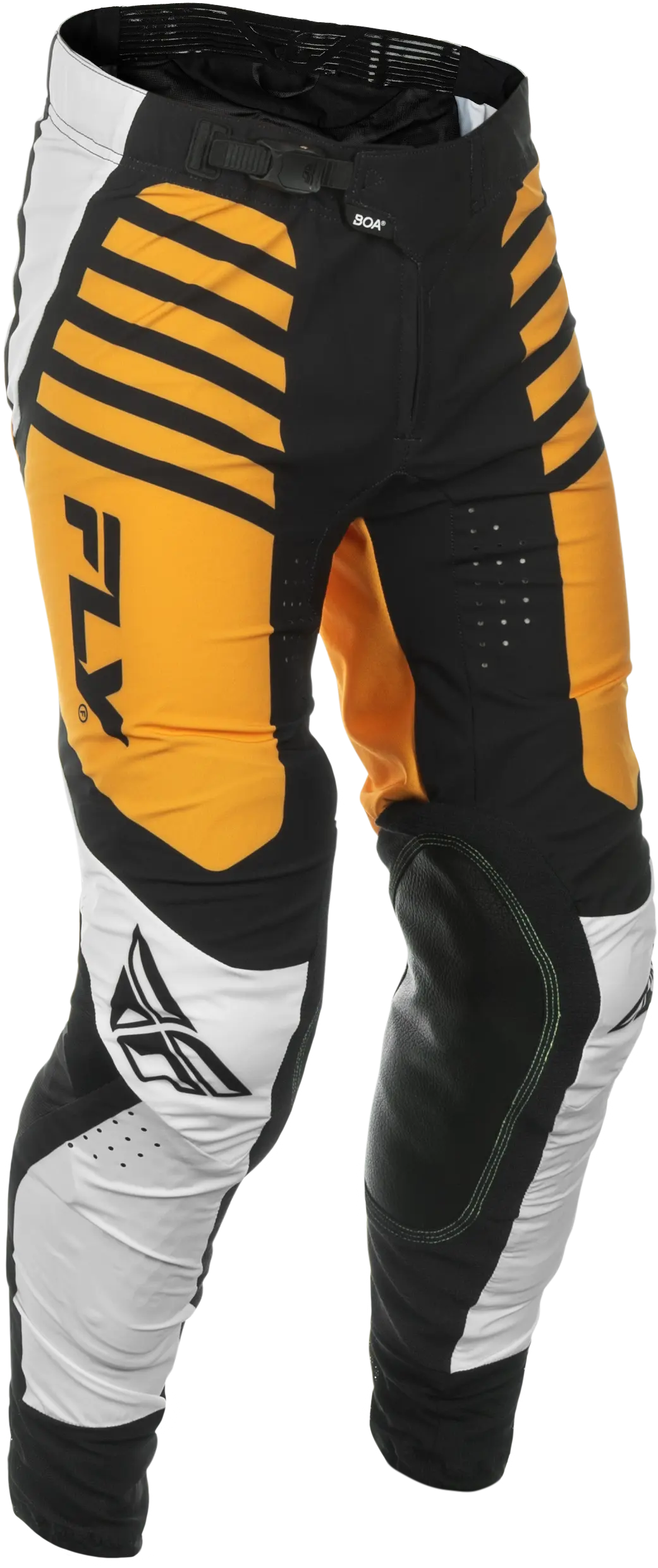 FLY RACING Youth Lite White/Black/Mustard Pants FLY RACING