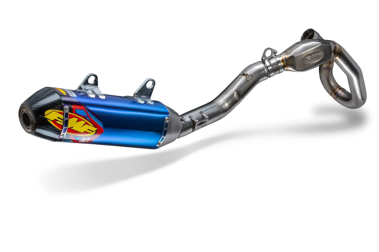 FMF Factory 4.1 RCT Titanium Anodized Full Exhaust System w/ Carbon End Cap - Kawasaki KX250F | 2017-2020 FMF