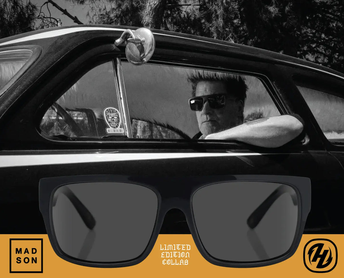 Flat Top Polarized Sunglasses Helldorado Brand