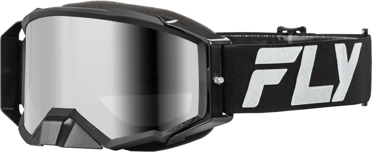 Fly Racing Zone Elite Goggle Black/Silver W/ Silver Mirror/Smoke Lens FLY RACING