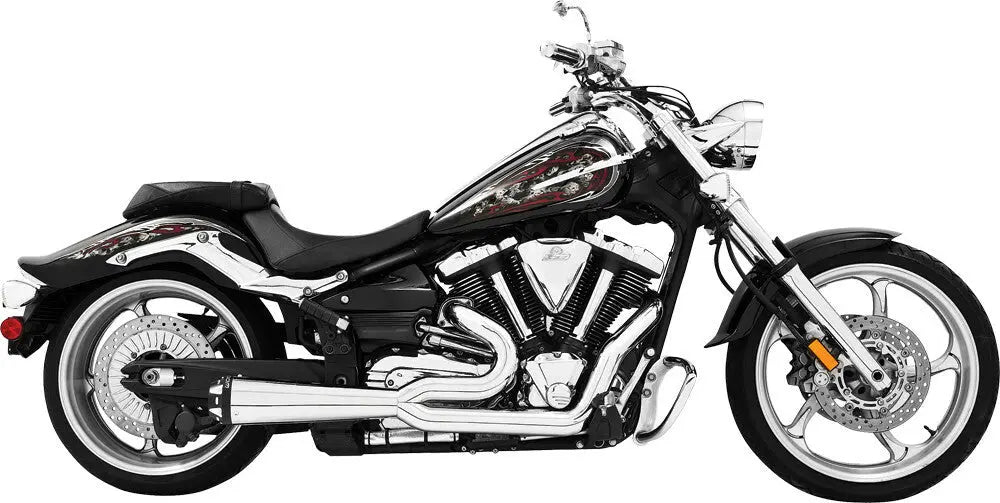 Freedom Black Exhaust 2 Into 1 for Honda | VTX1800 | 2002 - 2008 FREEDOM