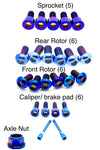 Front and Rear Wheel Titanium Bolt Kit for Surron, Talaria, Segway, 79 Bike, E-Ride Pro Titanium Surron
