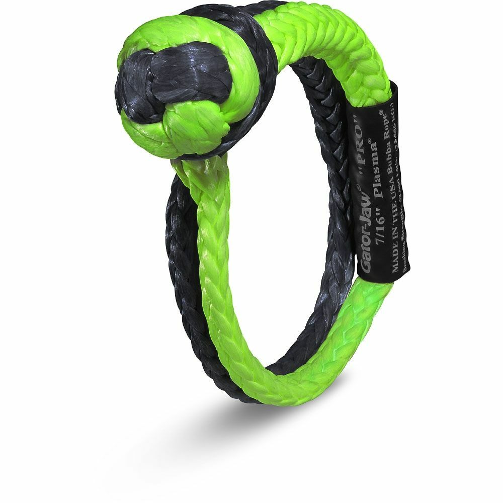 Gator Jaw Pro Green/Black Shackle 7/16" BUBBA ROPES