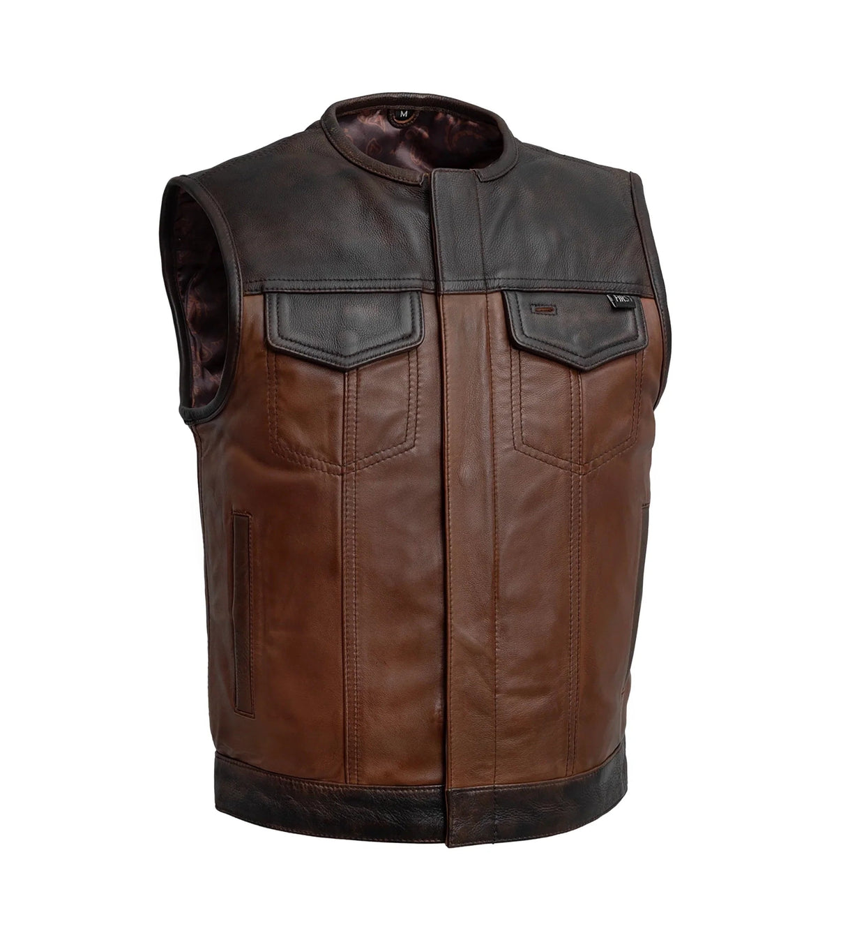 Gunner Men's Leather Motorcycle Vest (Limited Edition) First Manufacturing Company