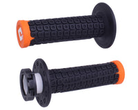 Nomad V2 Lock-On Grips - Black/Orange/Orange ODI Off-Road Grips with D30 Vibration Damping - LiveTheGnar