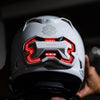 Helmet Brake Light - White Brake Free Universal Motorcycle Helmet  Brake Light Brake Free Technologies