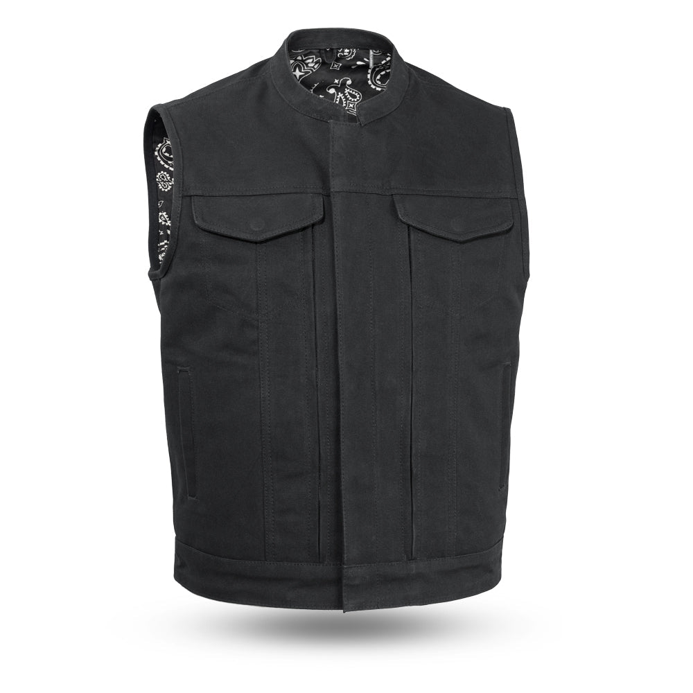 Highland V2 Men's Motorcycle Canvas Vest - LiveTheGnar