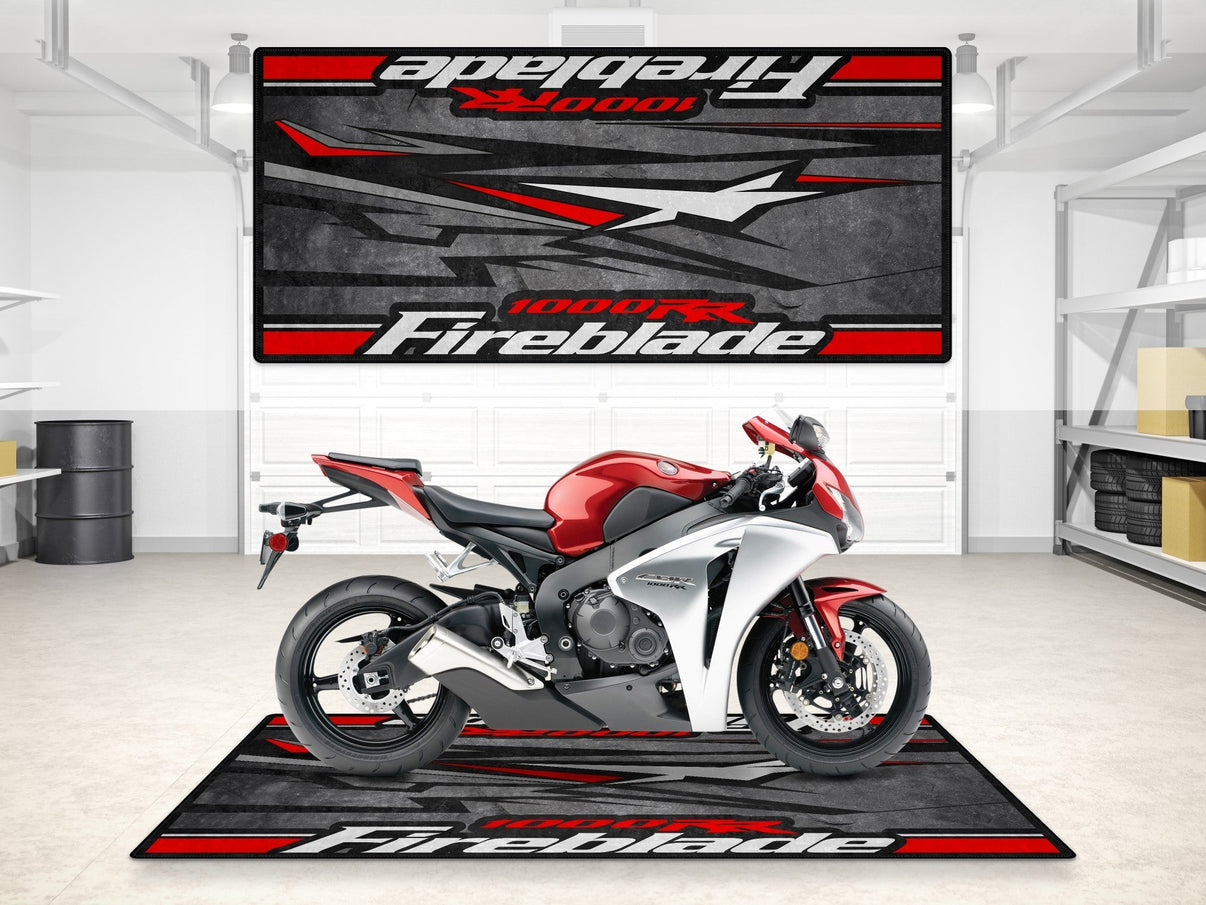 Designed Pit Mat for Honda CBR1000RR Fireblade Motorcycle - MM7243 MPM Motorcycle Mat
