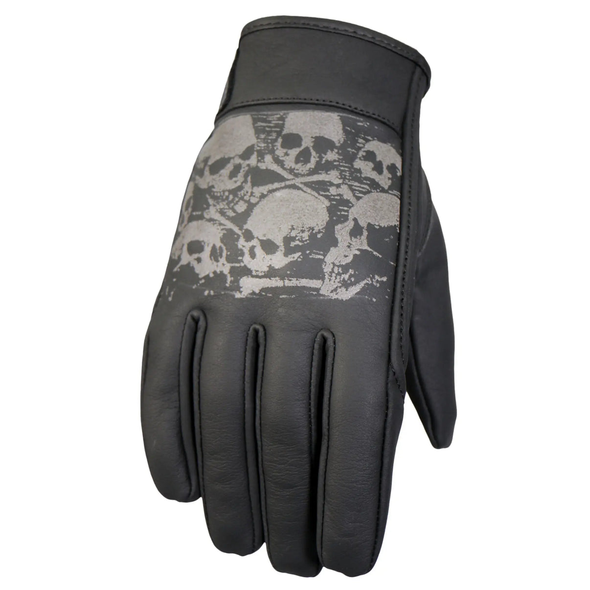 Hot Leathers Ancient Skull Leather Gloves Hot Leathers
