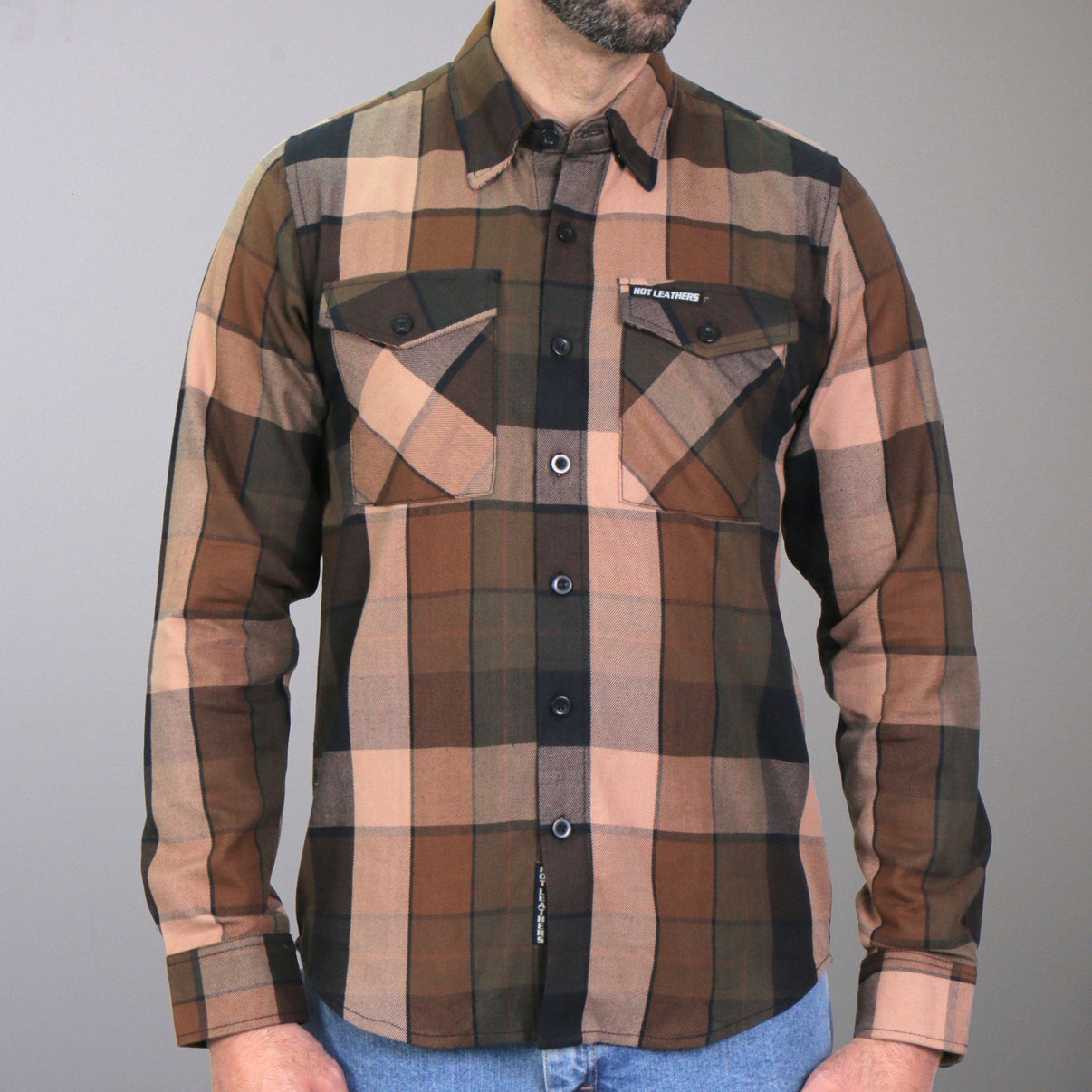 Hot Leathers FLM2013 Men's 'Sidewinder' Flannel Long Sleeve Shirt Hot Leathers
