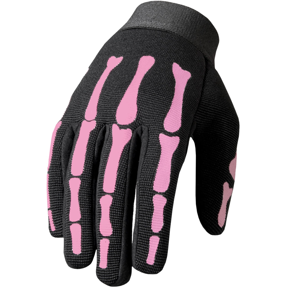 Hot Leathers GVL2006 Pink Skeleton Ladies Mechanics Gloves Hot Leathers
