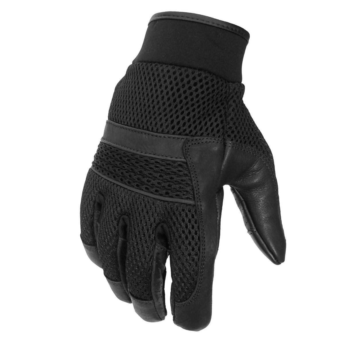 Hot Leathers GVM1027 Mens Mesh and Leather Gloves with Piping Hot Leathers