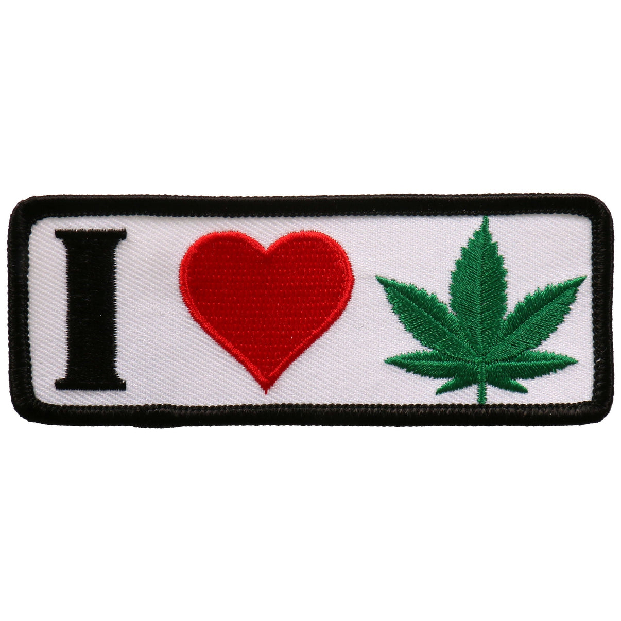 Hot Leathers I Heart Weed 4"x2" Patch PPL9684 Hot Leathers