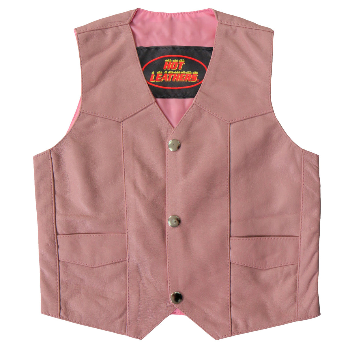 Hot Leathers VSK1003 Kids Leather Pink Toddler Vest Hot Leathers