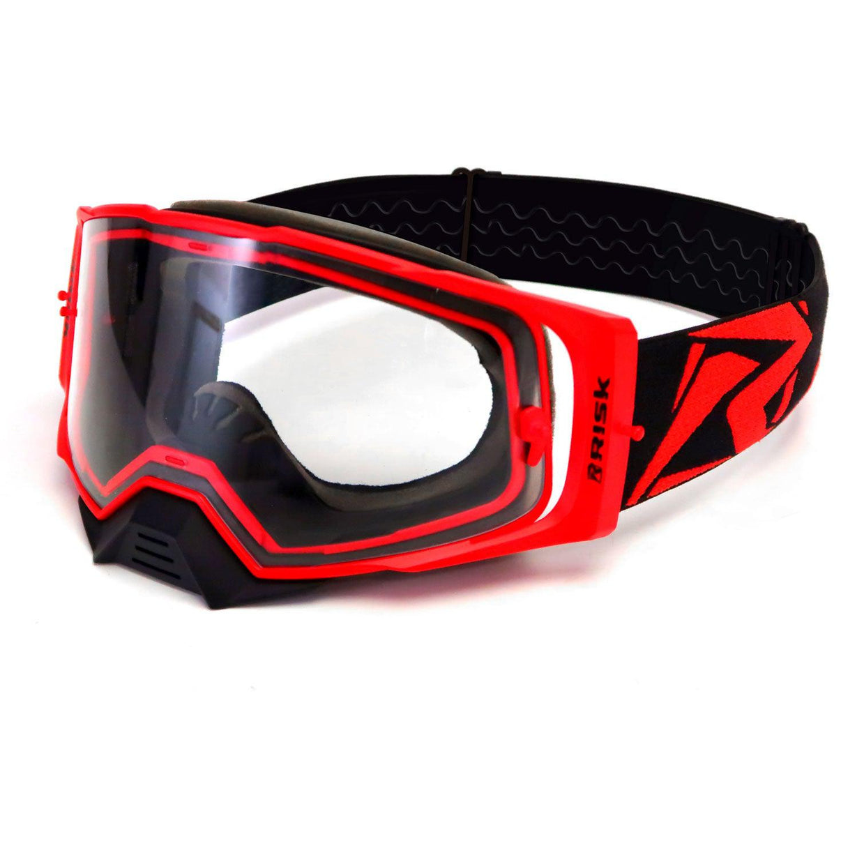 J.A.C. V2 MX Goggle with Clear Lens Risk Racing