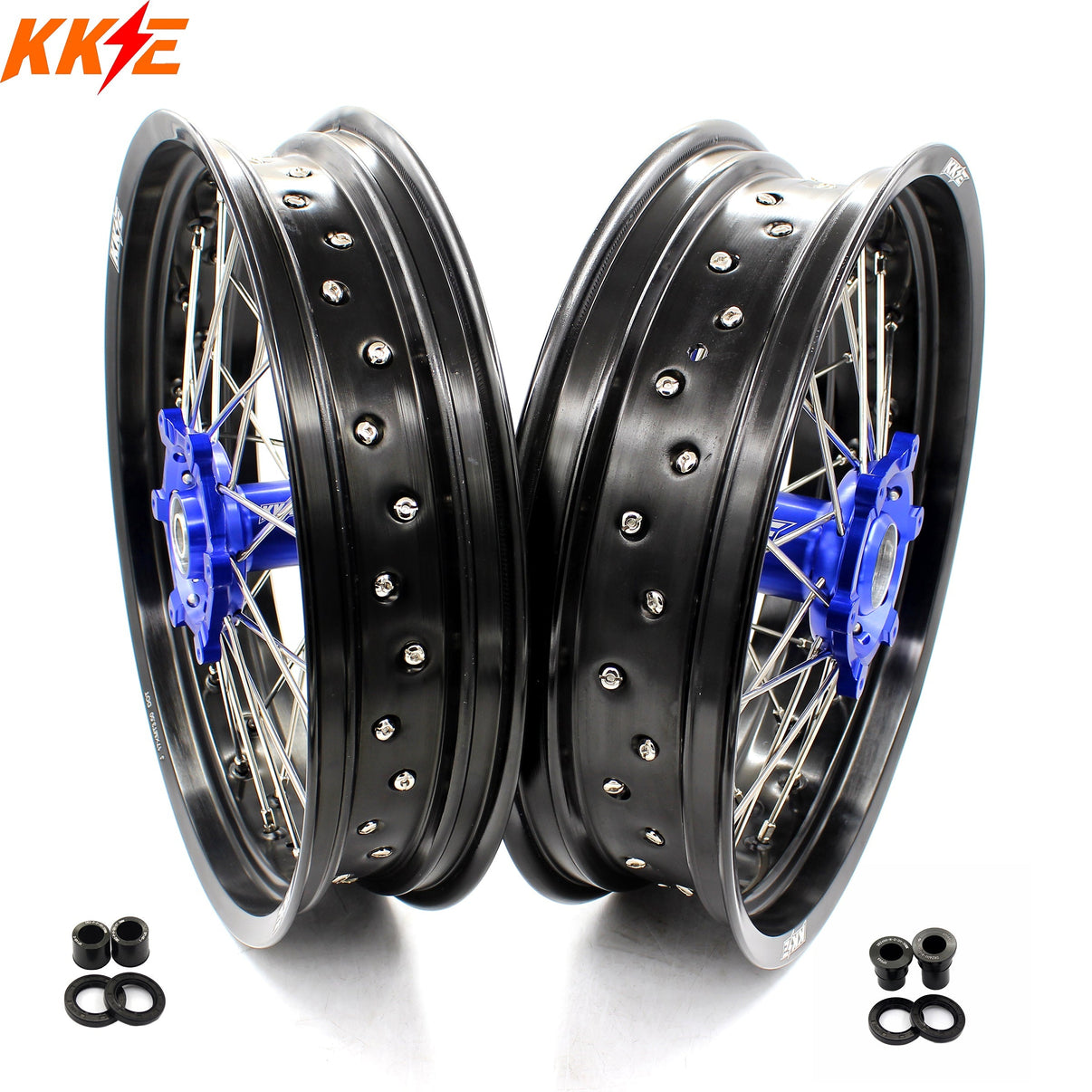 KKE 17 Inch CUSH Drive on Road Supermoto Wheels Rims For SUZUKI DRZ400SM 2005-2024 KKE Racing