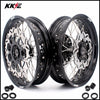 KKE 17 Inch Supermoto Rims for Honda CRF250R 04-13 CRF450R 02-12 Black KKE Racing